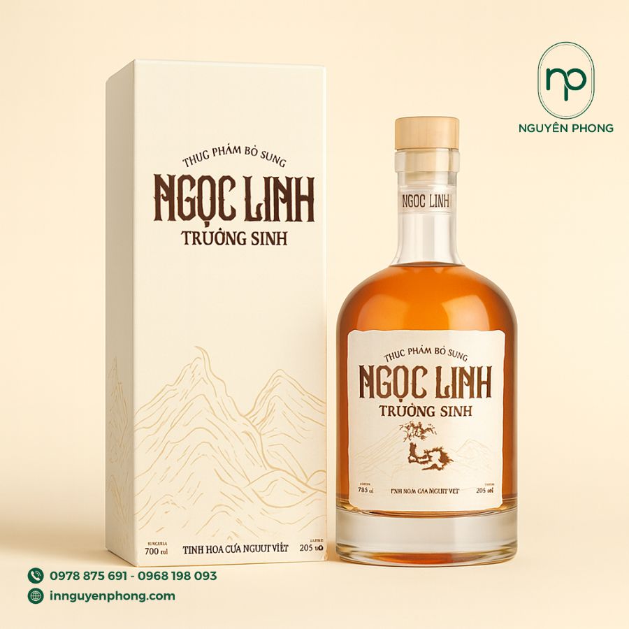 In tem dán rượu sâm giá rẻ tại Hà Nội